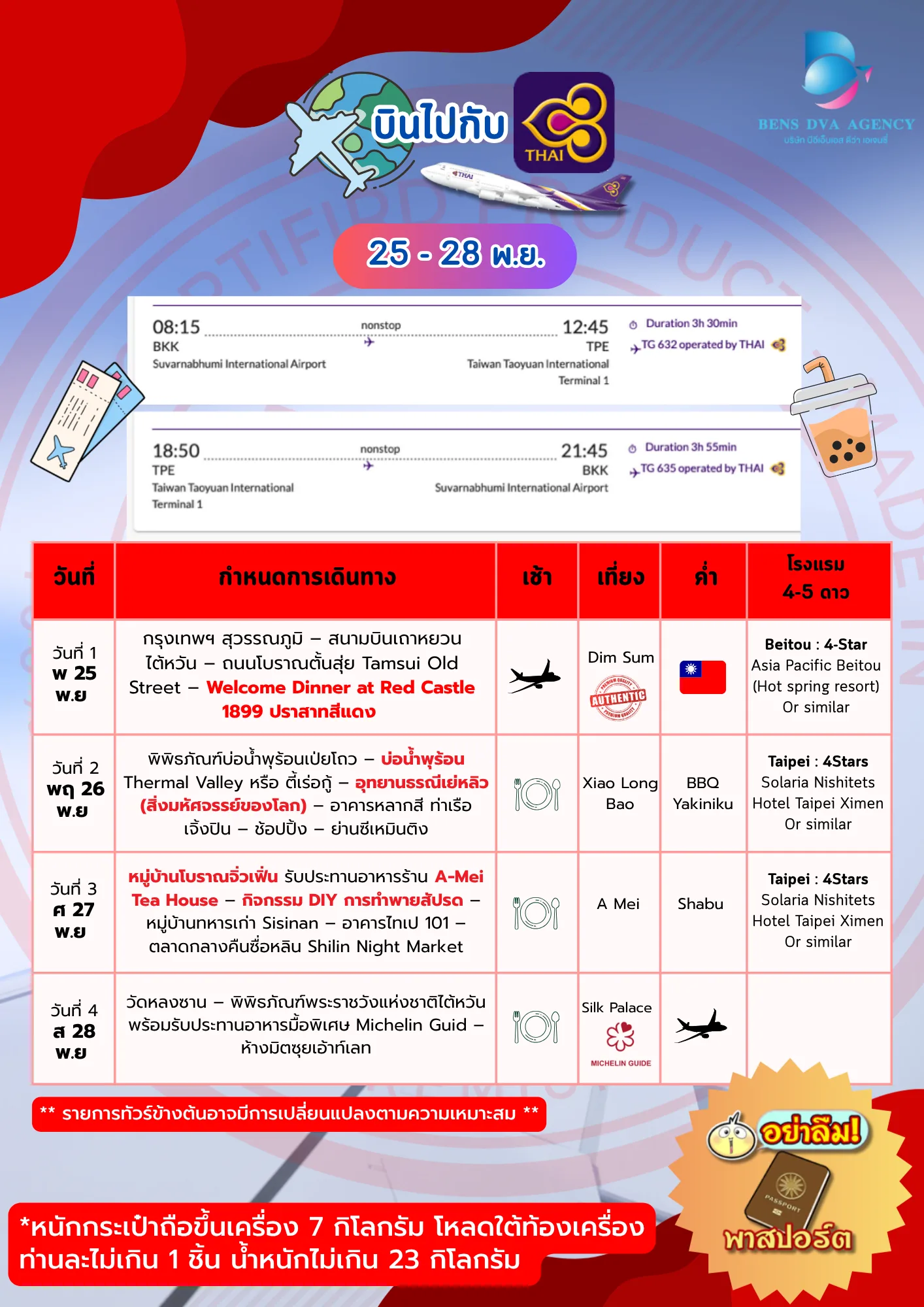 หน้า 3 ของ โปรแกรมทัวร์ไต้หวัน 4 วัน 3 คืน สำหรับ Master Vet